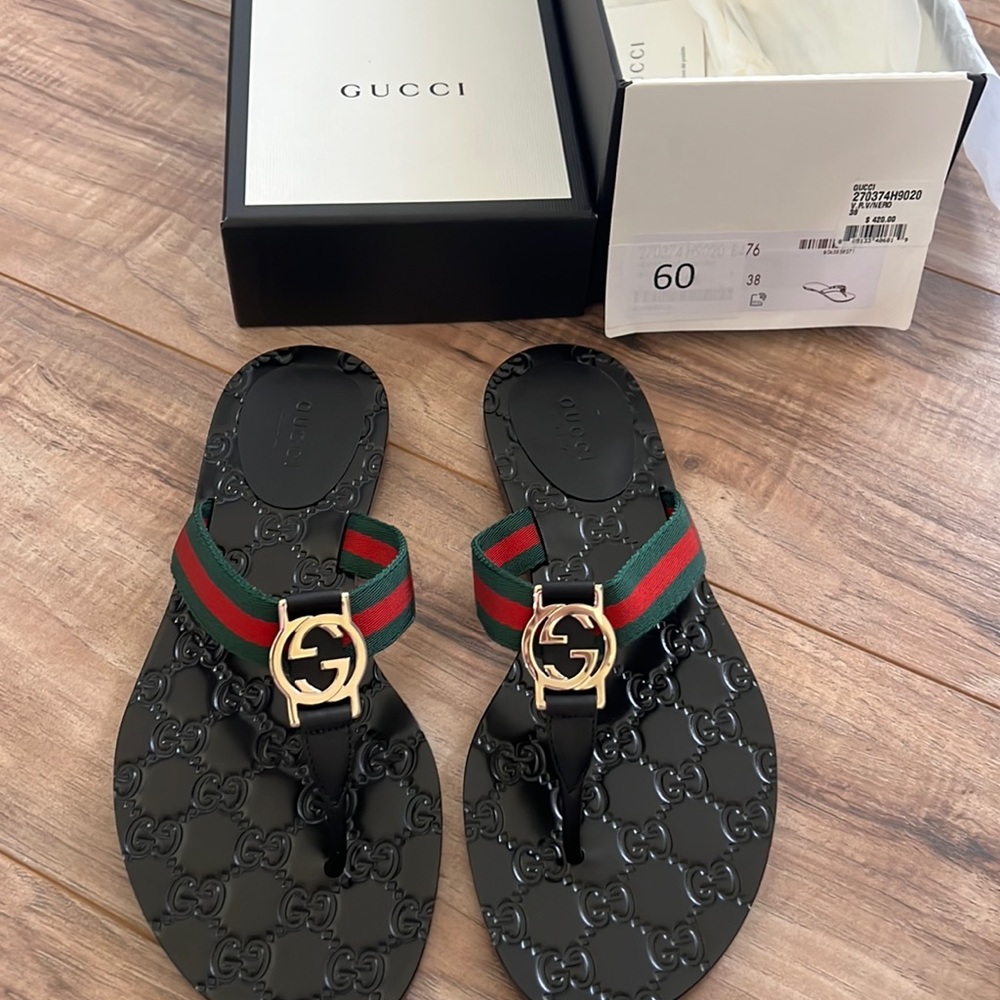 Gucci Sandals New, Size 38